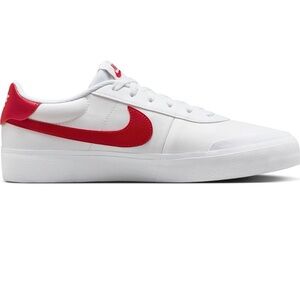 Nike bruin leather White and Red Sneakers